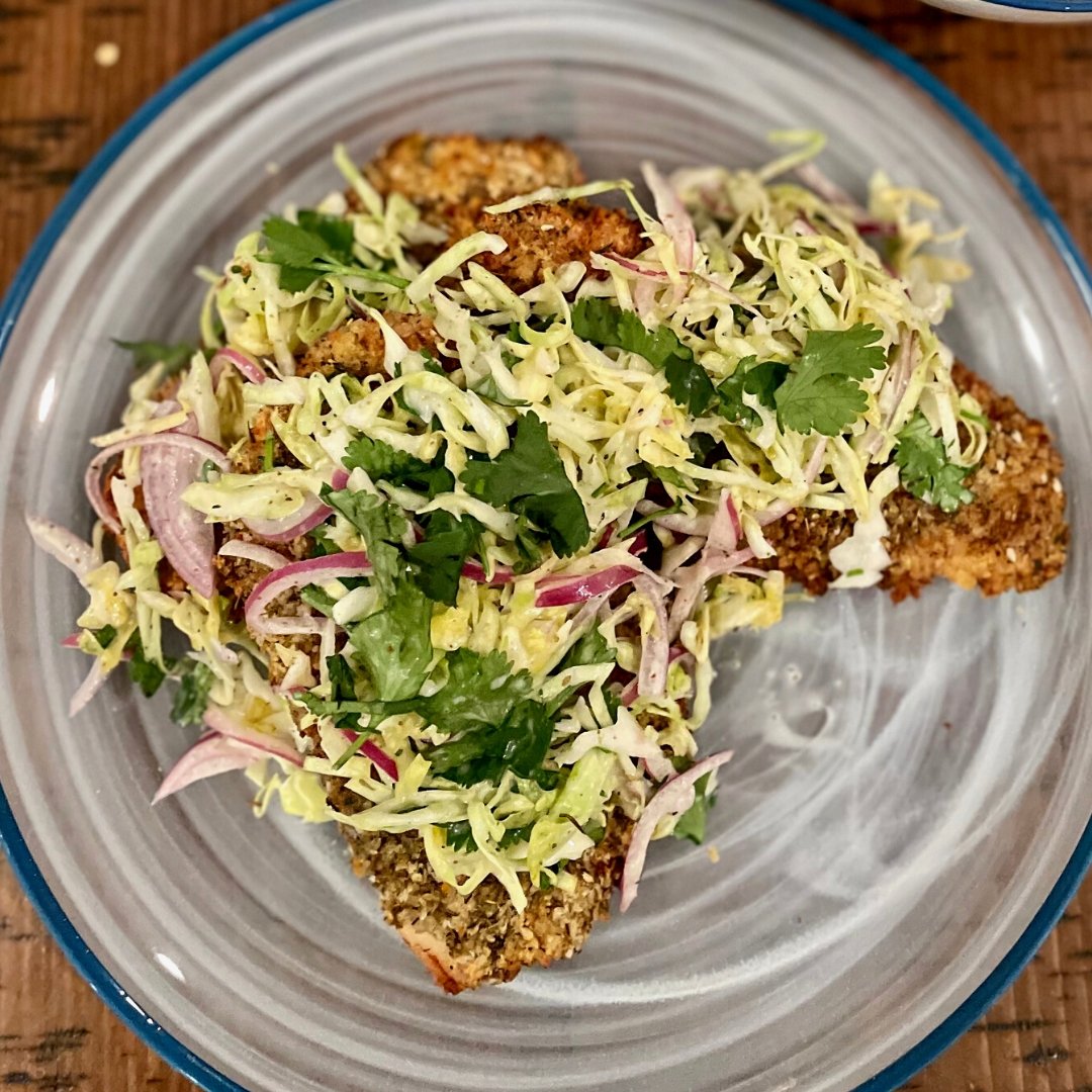 Air Fried Za'atar Chicken Schnitzel - Rumi Spice