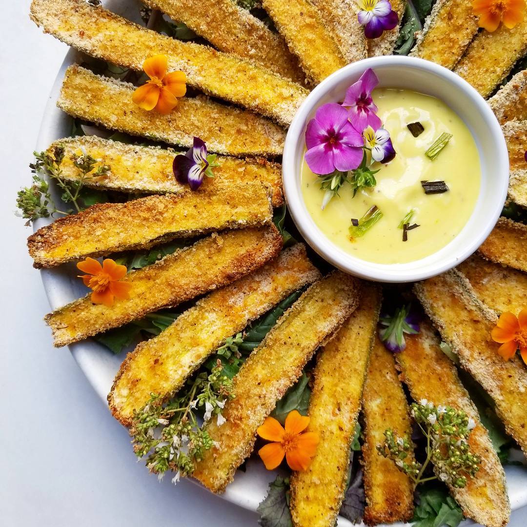 Crispy Baked Zucchini Sticks with Saffron Aioli - Rumi Spice