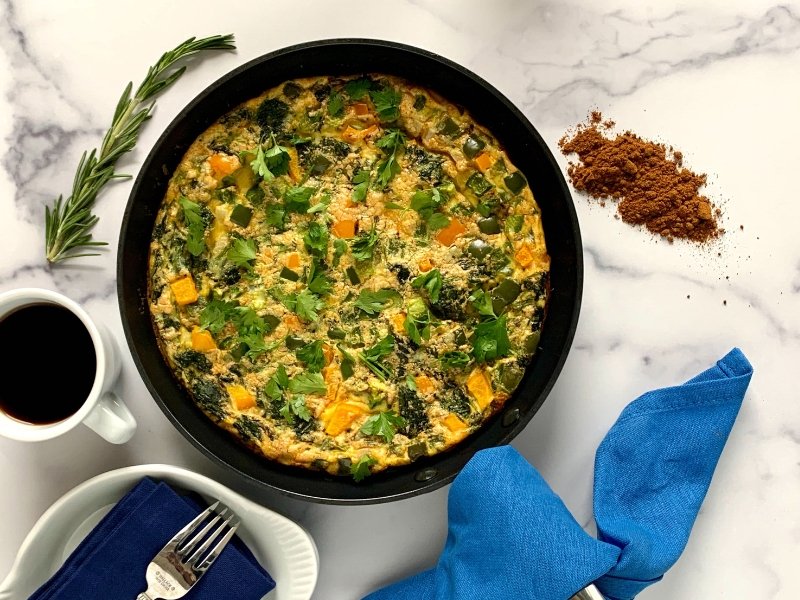 Southwest Chili Veggie Frittata - Rumi Spice